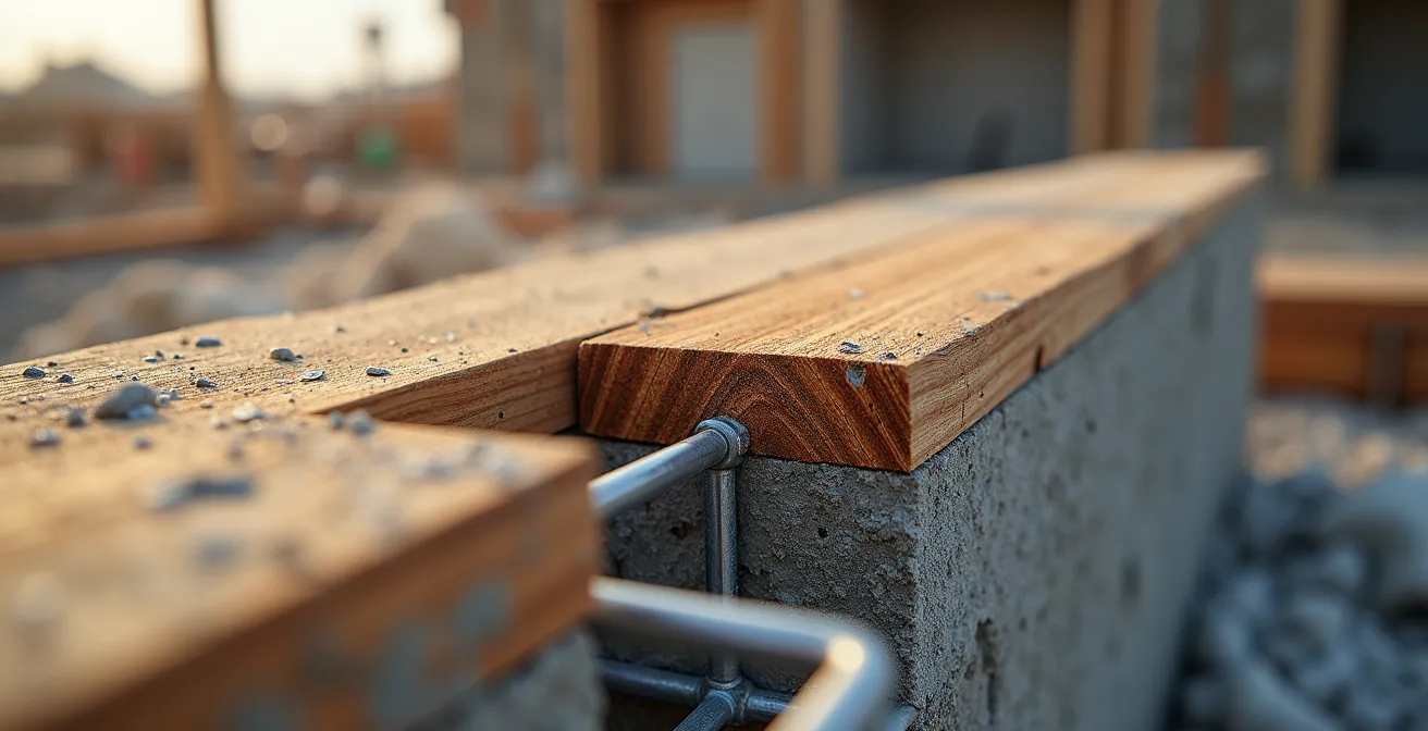 Vue macro sur des matériaux de construction montrant la texture et la qualité